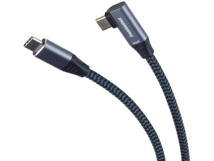 usb c zahnuty kabel usb 3 2 gen 2x2 5a 100w 20gbit s 3m hlinikove krytky konektoru bavlneny oplet ien525168
