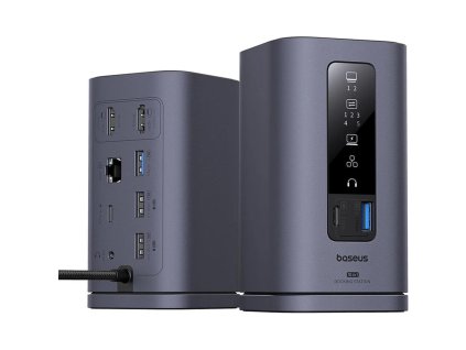 dokovaci stanice 10v1 baseus spacemate 100w 2xusb c 4xusb 2xhdmi 1xrj45 3 5mm jack seda ien549935