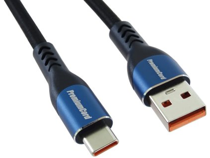 premiumcord super fast charging 5a kabel usb c usb 2 0 a bavlneny oplet 1m ien550625