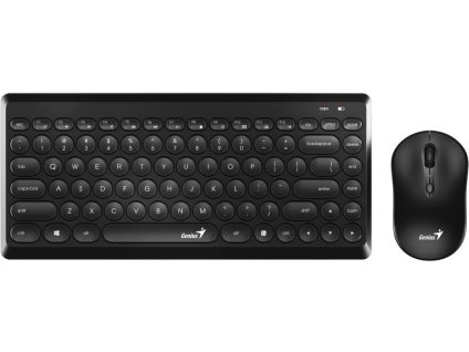 Súprava klávesnice a myši Genius LuxeMate Q8000, čierna, bezdrôtová, CZ/SK