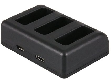 PATONA Trojitá nabíjačka digitálnych kamier GoPro Hero 5/Hero 6/Hero 7/Hero 8 AHDBT-501/ micro USB/ USB-C