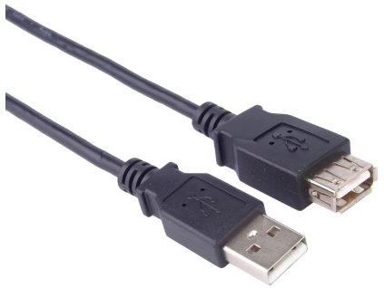 Predlžovací kábel PremiumCord USB 2.0, A-A, 2 m, čierny