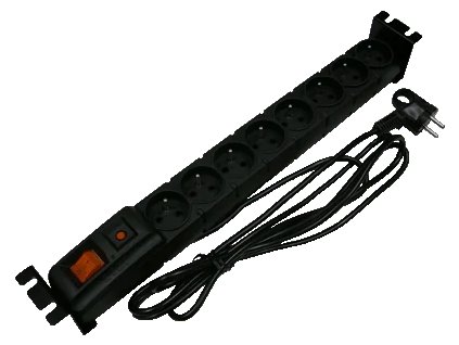 ACAR 19" Rozvodný panel 8x230V 1.5U CZ 3m kábel čierny 7674