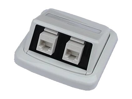 ABB Tango Dátová zásuvka UTP CAT5E 2xRJ45 WHkey biela 2420