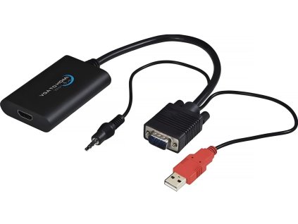 PremiumCord VGA+audio elektronický konvertor na rozhranie HDMI khcon-04