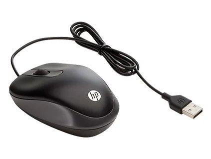 Cestovná drôtová myš HP