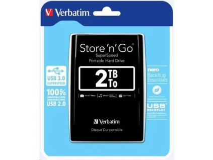 Verbatim Store 'n' Go 2 TB, čierna
