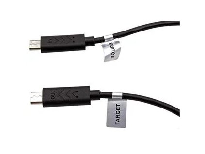 Kábel PremiumCord USB 2.0 na pripojenie dvoch smartfónov, microUSB B(M)- microUSB B(M),0,3 m,OTG