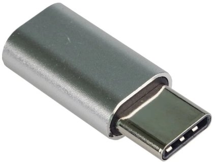 Adaptér PremiumCord USB-C/male - USB2.0 Micro-B/female, strieborný