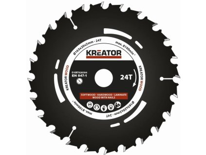Kreator KRT020304 - Pilový kotúč pre ponorné píly 165 mm, 24T