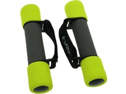 LifeFit Plus 2 x 0,5 kg penové činky s opaskom