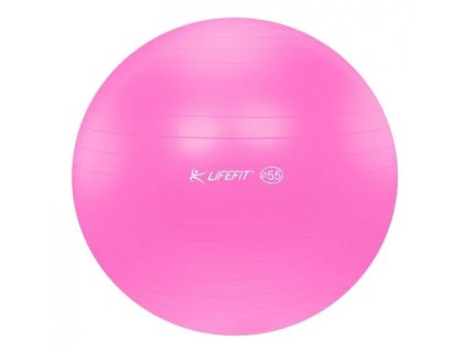 LifeFit Anti-Burst 55 cm, ružová gymnastická lopta