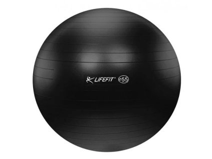Gymnastická lopta LIFEFIT ANTI-BURST 55 cm, čierny F-GYM-55-21