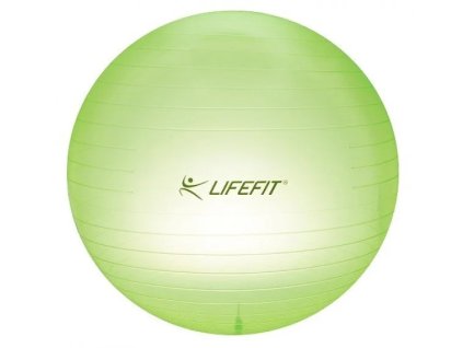 LifeFit Transparent 65 cm, svetlozelená gymnastická lopta
