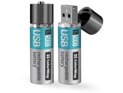ColorWay nabíjacie batérie AA USB 1200mAh 2ks CW-UBAA-02