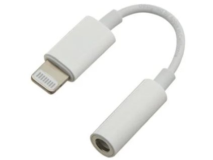 Redukčný kábel Lightning audio na 3,5 mm stereo jack/female, biely