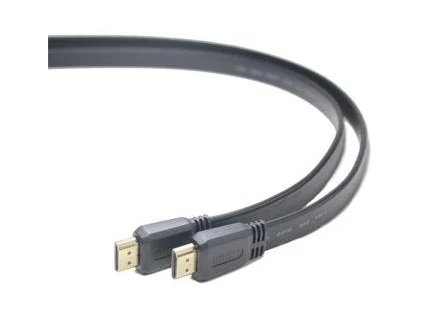 Plochý vysokorýchlostný ethernetový kábel PremiumCord HDMI, pozlátené konektory, 2 m