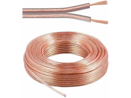 Káble na prepojenie reprosústav 99,9% meď 2x0,75mm2 50m kjpr-03-50