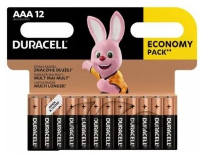 Alkalické batérie Duracell Basic, 12 ks (AAA)