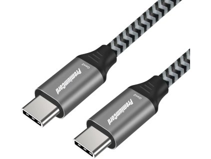 USB-C kábel ( USB 3.2 GEN 2, 3A, 60W, 20Gbit/s ) bavlnený oplet, 1m ku31cr1