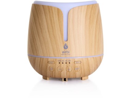 Aróma difuzér s bluetooth reproduktorom a osvetlením Airbi SONIC - svetlé drevo