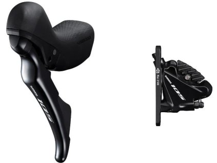 Brzdová súprava SHIMANO 105 BR-R7070, páka ST-R7020 predný strmeň BR-R7070 polymér + chladič súprava vľavo