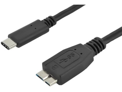 Kábel USB 3.2 konektor C/male - USB 3.0 konektor Micro-B/male, 0,6 m