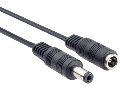 Predlžovací kábel s napájacím konektorom PremiumCord 5,5/2,1 mm, dĺžka: 3 m