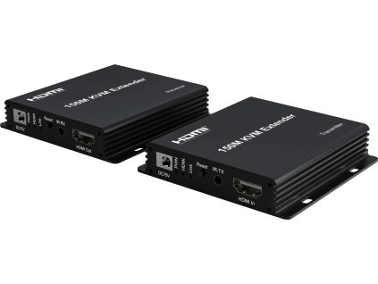 PremiumCord HDMI KVM extender na 150 m cez jeden kábel Cat5e/Cat6, FULL HD 1080p
