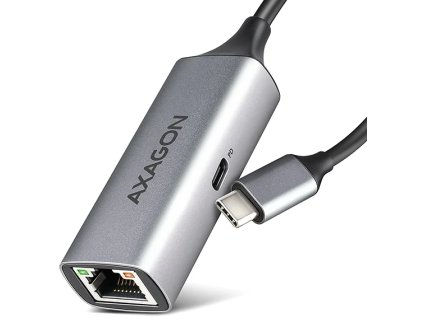 AXAGON ADE-TXPD, USB-C 3.2 Gen 1 - Gigabitová sieťová karta, Asix AX88179, PD 100W, automatická inštalácia