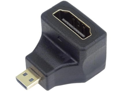 Adaptér PremiumCord Micro HDMI Male na HDMI Female ohnutý do pravého uhla 90°
