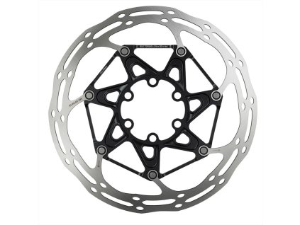 SRAM Centerline 2-dielny brzdový kotúč - 140 mm čierny (vrátane titánových skrutiek) zaoblený - 6 otvorov