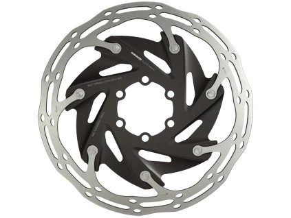SRAM Centerline X Road 2 Piece Brake Disc - 160mm Black (vrátane skrutiek z nehrdzavejúcej ocele) - 6 otvorov