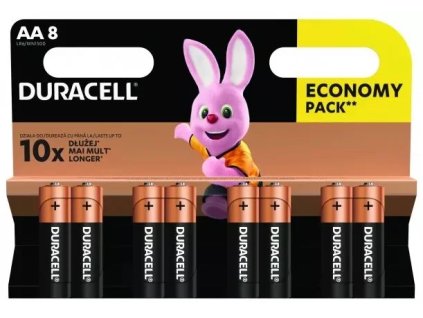 Alkalické batérie Duracell Basic, 8 ks (AA)
