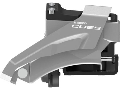 Prehadzovačka SHIMANO CUES FD-U4000 pre 2x9/10 obj. 34,9 (31,8 + 28,6 adapt) Top-swing LOW CLAMP pre 36/