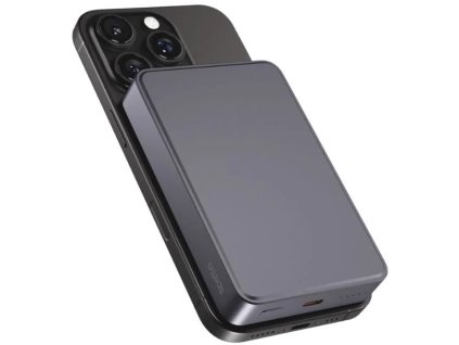 Spello ForcePack Alu 10000mAh magnetická bezdrôtová powerbanka SM71 - vesmírne sivá