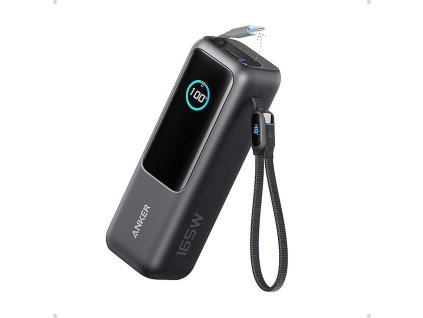 Powerbank Anker 25000mAh, 165W s káblom USB-C sivá