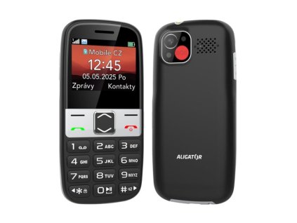 ALIGATOR A775 Senior čierny + stolová nabíjačka