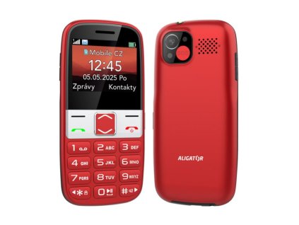 ALIGATOR A775 Senior červený + stolová nabíjačka