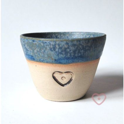 Šálka mini cup modrá handmade