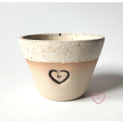 Šálka mini cup prírodná handmade