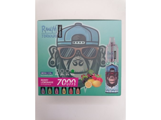VAPO RANDM TORNADO 7000 BERRY LEMONADE 5% JEDNORÁZOVÁ NABÍJECÍ GALERIJNÍ A SBĚRATELSKÉ ZBOŽÍ