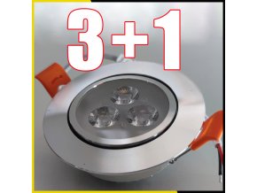 LED zápustné podhledové světlo, 80mm, kruhový vestavný, 3W