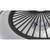 LED stropní světlo s větrákem a plastovým límcem | Hnědé