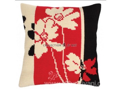 ADA5.229 Polštář  - červená a černá II