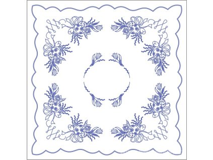 BE70044-U89 Ubrus plátno - vajíčka a narcisy (90x90cm)