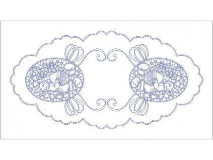 100700 be70049 k104 ubrus platno zajic s vejcem 50x90cm