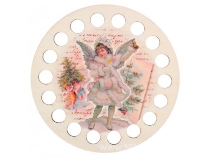 BU-DZ31015 Retro dřevěný organizér vyšívacích přízí...