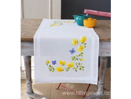 VE-PN0163025 Ubrus s jarními kvítky (40x100cm)