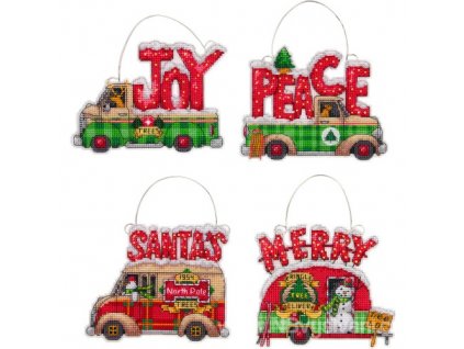 70-08974 Holiday Truck Ornaments - vánoční ozdoby